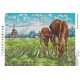 "Konie na trawie", Art. BK 3159, 27cm.x 36cm.